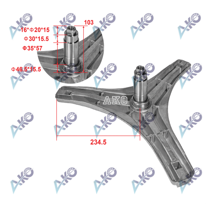 شفت کرال ضخيم فلکه کوچک AKO (6/7)